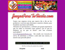 Tablet Screenshot of juegosparatufiesta.com